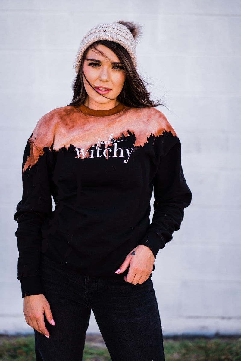 Feelin Witchy Bleached Sweatshirt