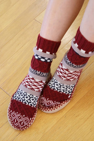 Loyalty Nordic Pattern Slipper Socks