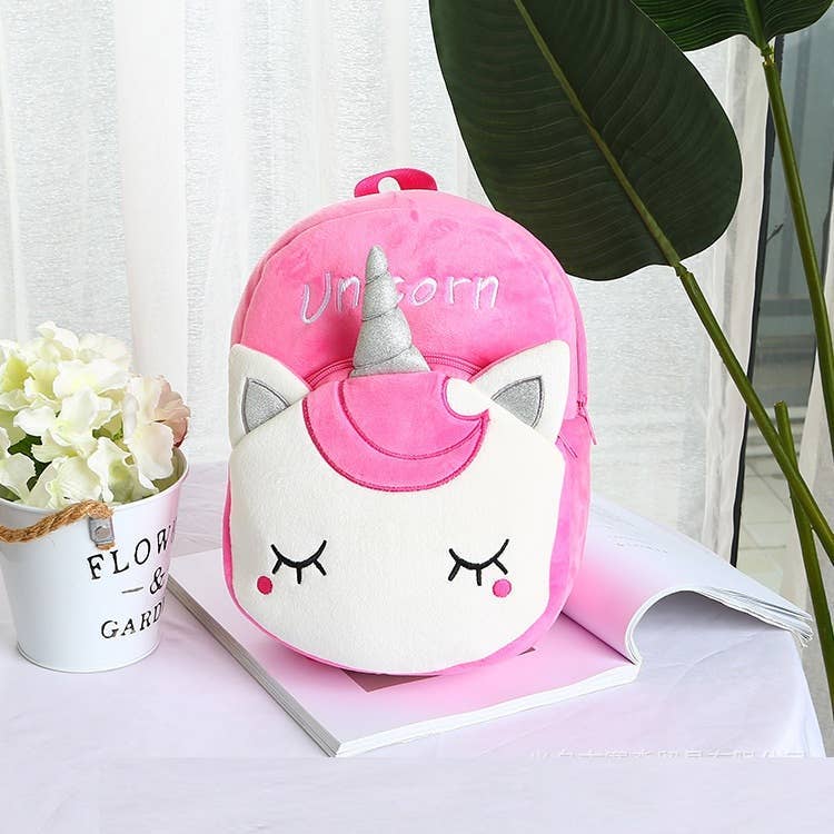 Unicorn Plush Backpack in Light Purple