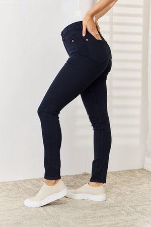 Judy Blue Garment Dyed Tummy Control Skinny Jeans In Navy