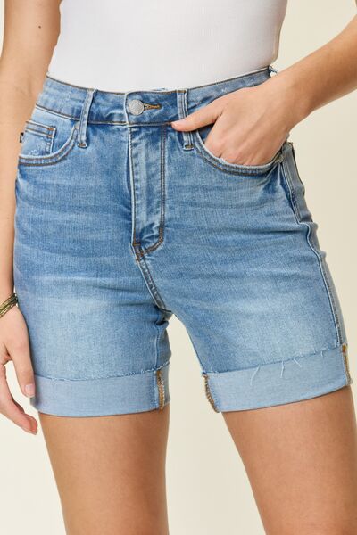 Judy Blue Good To Go Tummy Control Denim Shorts