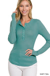 NEW Colors! Let's Go Snap Henley Top (Multiple Colors)