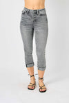 Judy Blue Button Fly High Rise Cuffed Capris