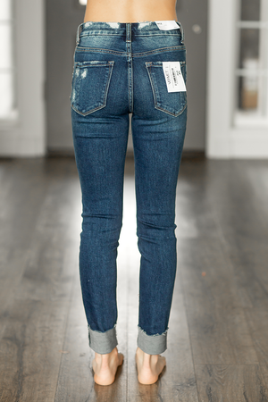 Vervet Extended High Rise Distressed Jeans (SALE)