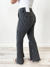 Kancan Quite An Achievement Striped Flare Pants