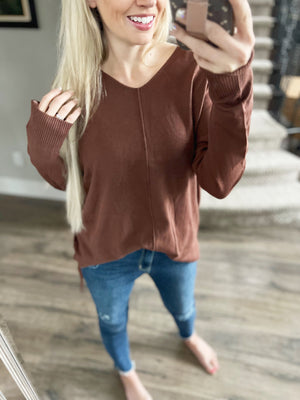 Never Better Sweater in Chocolate
