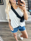 On the Path Ribbed Oversize Short Sleeve Top (Multiple Colors)