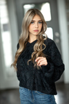 Worth It Fuzzy Sweater in Black (SALE)