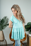 All Day Paisley Top in Mint