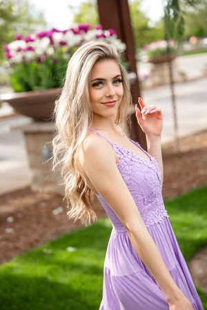 All For It Dress With Floral Lace Detailing in Lavender