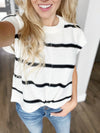 More or Less Striped Sleeveless Sweater