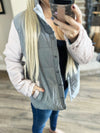 Sing It Loud Reversible Coat in Gray, Pink and Blue