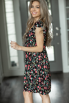Known By You Floral Dress in Black (SALE)