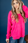 Picture You Sweater Top in Fuchsia