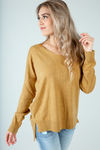Hold Together Knit Pullover Sweater in Mustard (SALE)
