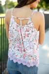It Was Dark Floral Tank Top in Lavender (SALE)