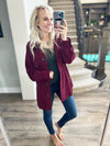Keep it Simple Shacket in Burgundy