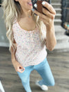 One Last Time Floral Tank Top in Candy Pink