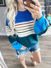 **Deal of the Day** Oh You Shouldn't Have Striped Color Block Sweater