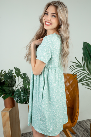 The Best Thing Floral Dress in Mint (SALE)