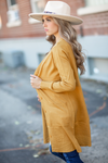 Live Today Button Up Cardigan in Gold