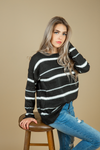 Let it Move Sweater Top in Black