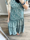 **Market Deal** Floral Maxi Dress in Hunter