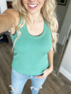 Talker Sweater Tank in Light Jade