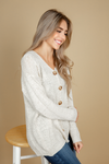 Stop for a Time Sweater Top in Oatmeal