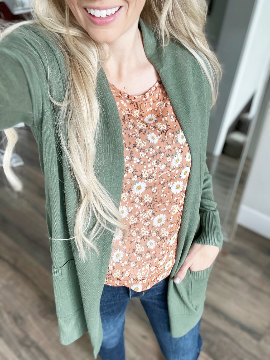Beautiful Dream Cardigan in Olive
