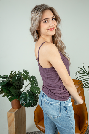 I Wish I Was Tank Top in Plum (SALE)