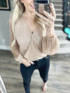 Work It Babe Rose Gold Faux Wrap Bodysuit