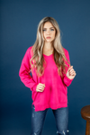 Picture You Sweater Top in Fuchsia