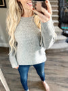 Cozy Time Sweater in Heather Gray