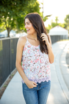 It Was Dark Floral Tank Top in Lavender (SALE)