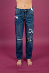 Judy Blue Time To Go Thermal Patched Dark Wash Jeans (SALE)