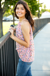 So Much Floral Tank Top in Peach (SALE)