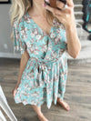 Looking Back Floral Dress in Mint
