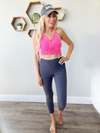 Not Today Washed Ribbed Cropped Button V-Neck Tank (Multiple Colors)