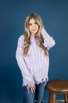 Just Like That Cable Knit Sweater in Vintage Lavender (SALE)
