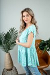 All Day Paisley Top in Mint