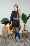 Going Away Quilted Hoodie in Black