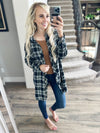 In The Know Flannel Top in Black