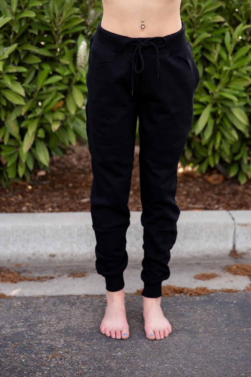 Falling Behind Joggers in Black