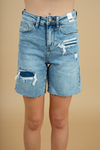 Judy Blue When You Lie Distressed Shorts