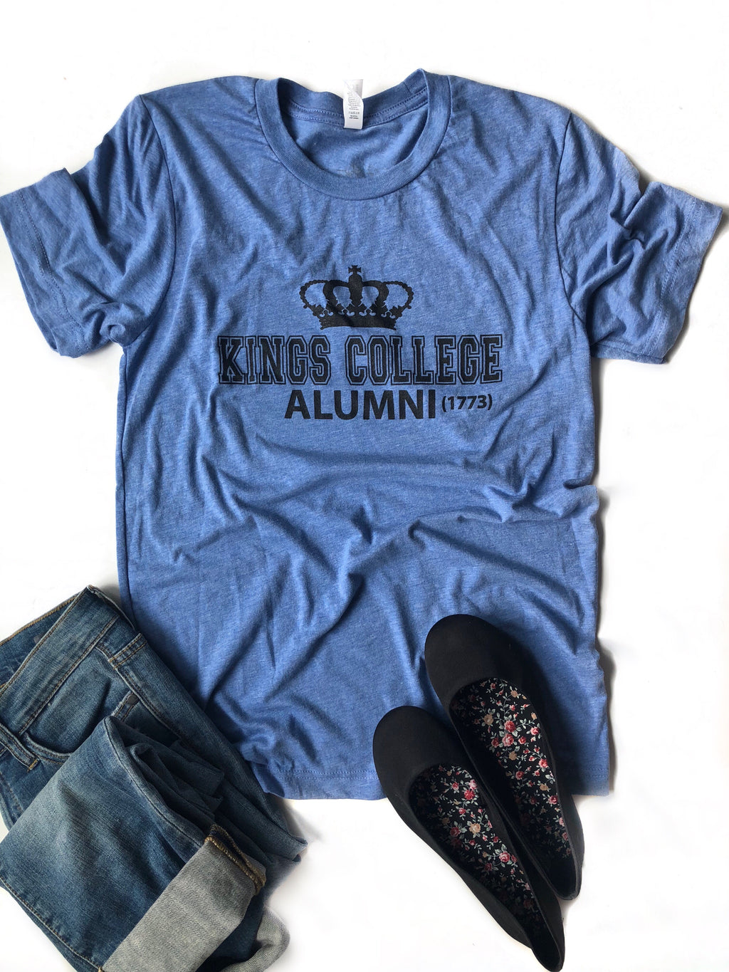 Kings College Graphic Tee in Blue