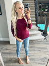 Finer Things 3/4 Sleeve Top With Side Scrunching (Multiple Colors) (SALE)