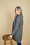 Tell Her Plaid Coat in Gray