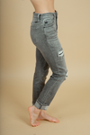 KanCan Coming Around Gray Distressed Straight Jeans (SALE)