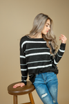 Let it Move Sweater Top in Black